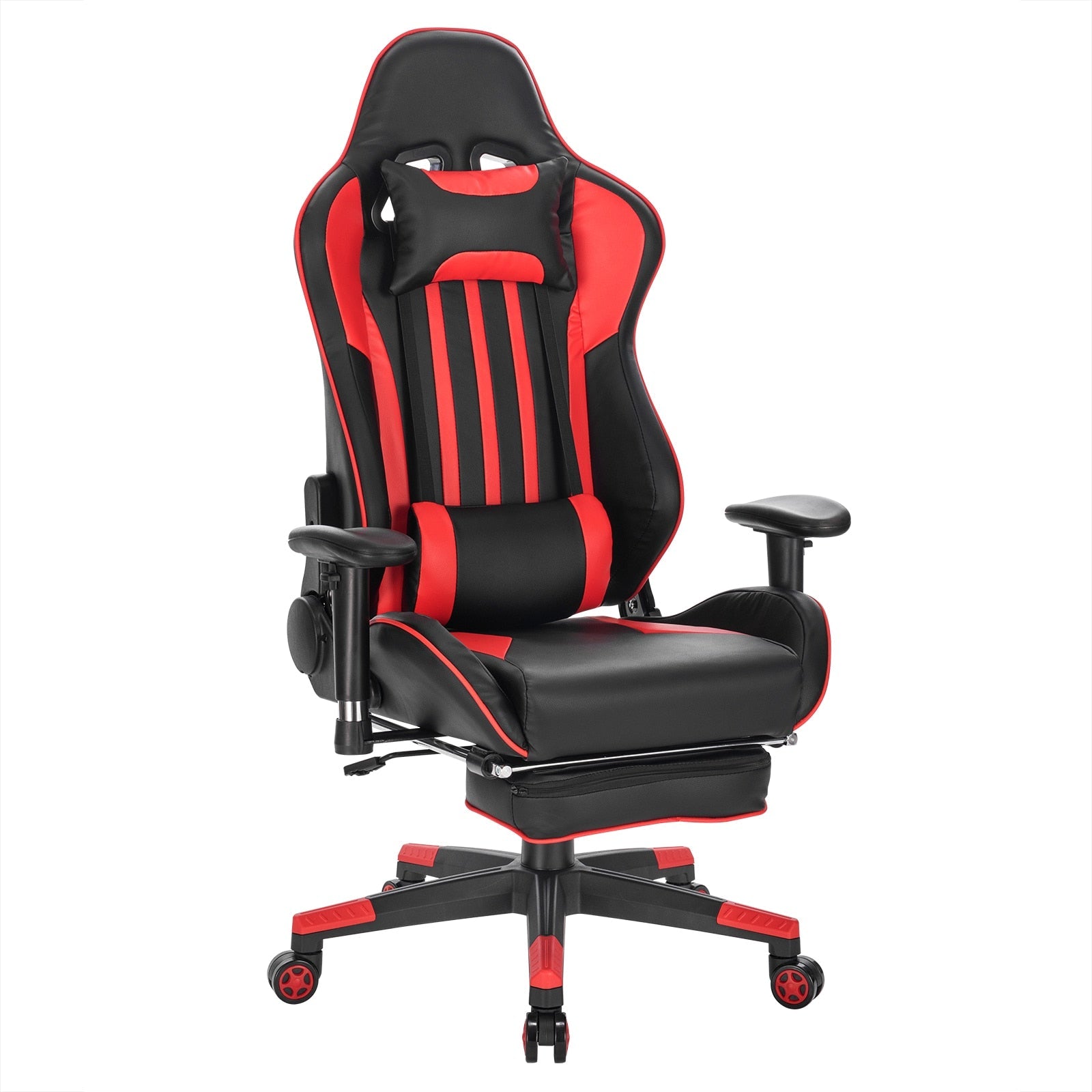 Gaming Chair Footrest Racing Swivel Desk Office Chair Headrest Ergonomic Computer Leather Chairs