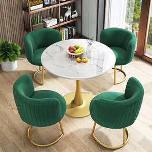 Dining Table Sets Modern Home Kitchen & Dining Furniture Sets Marble 4 Chairs Light Esstisch Sets