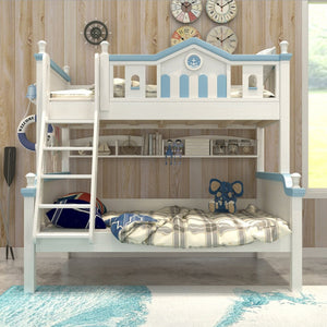 Kids Bed Solid Wood Top and Bottom Bunk Bed