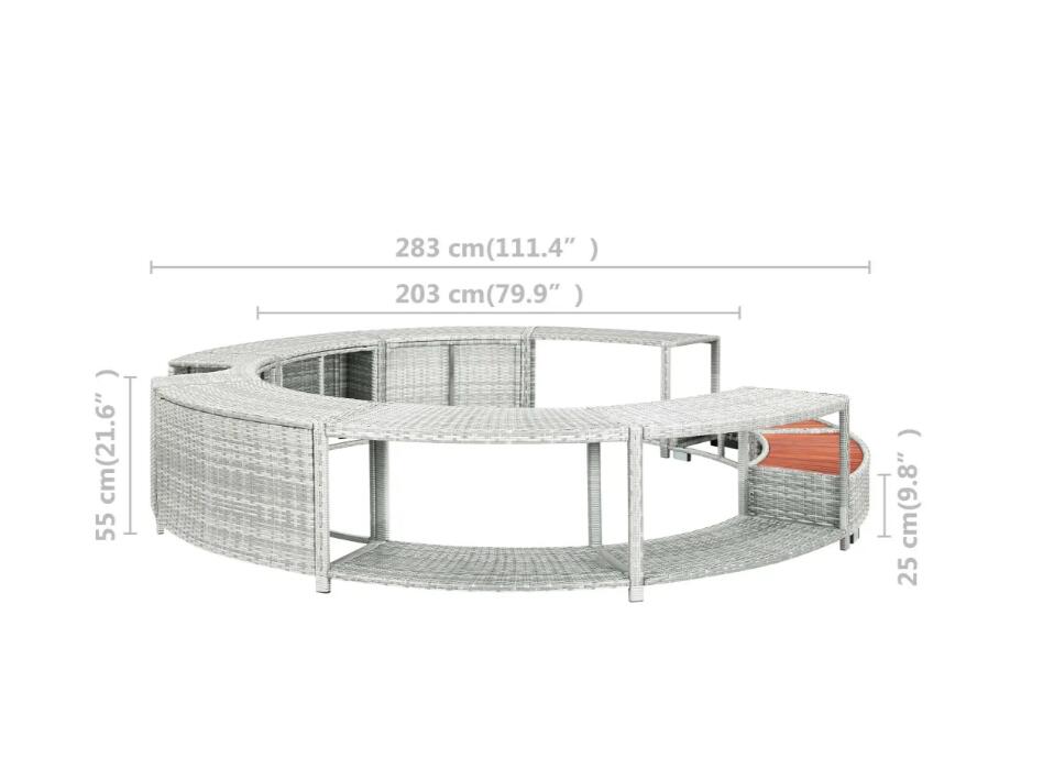 Outdoor Spa Edge Square Helsinki Elegant Versatile Durable Hot Tub Structure Painted Steel Pool & Spa