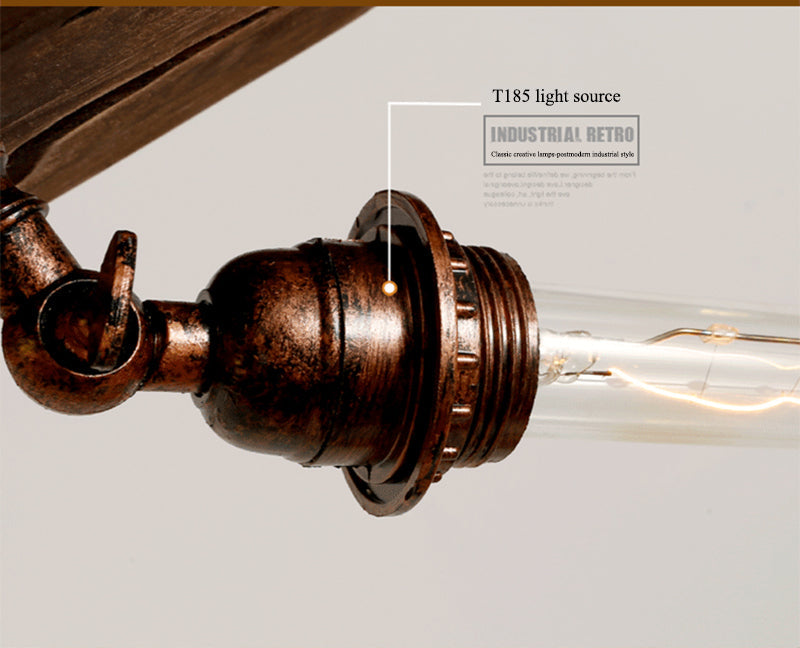 Pendant Light Loft Retro Solid Wood E27 Edison Bulb Wood Pendant Lights