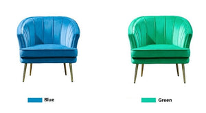 Armchair European Luxury Soft Velvet Single Seat Fabric Sessel Living Room Armchairs