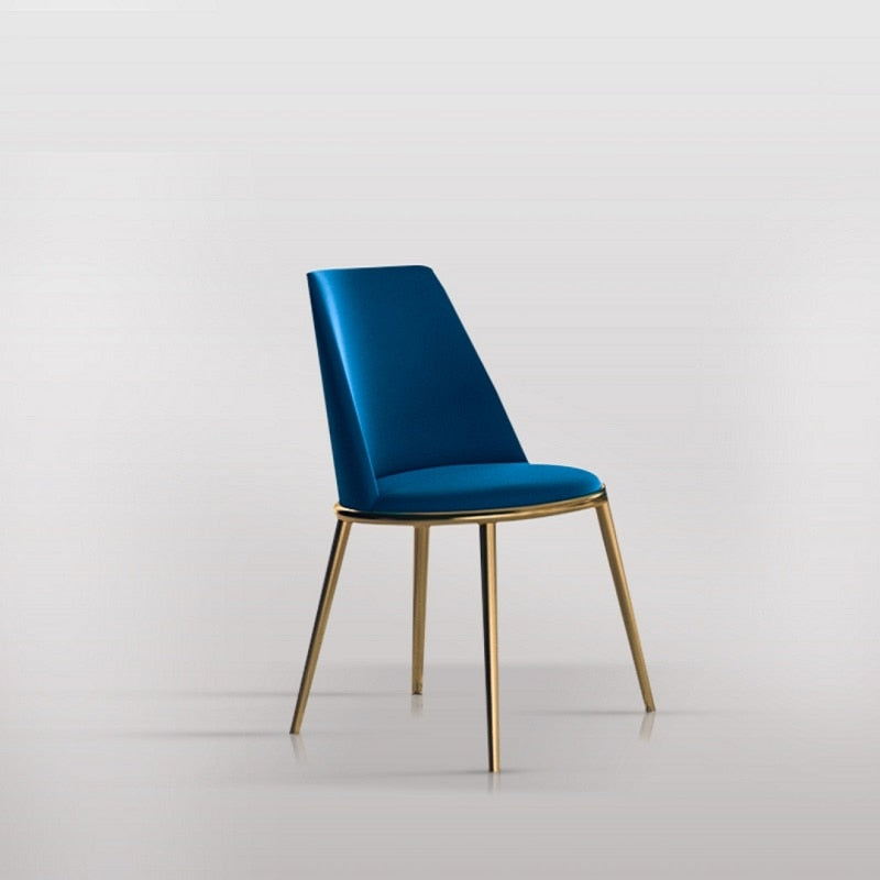 Dining Chair Metal Frame Matt Gold Fabric Accent Esszimmerstühle Chairs