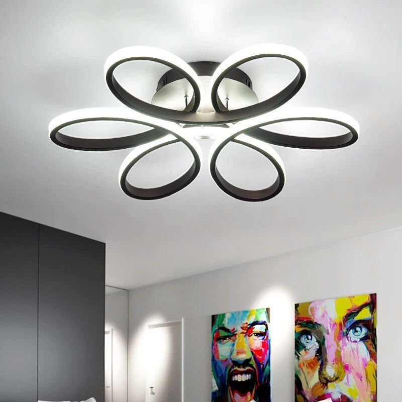 Ceiling Light Flower Creative Ring Lighting Ultra-Thin Iron Acrylic Nordic LED Ceiling Lights