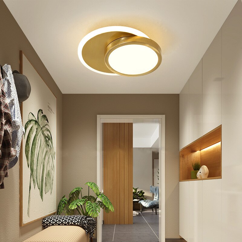 Ceiling Light Fixture Modern Nordic Led Golden Warm Corridor Indoor Ceiling Light