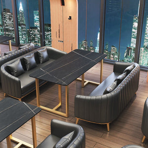 Sofa Set Nordic Leather Living Room Restaurant Sofas Tables Sets