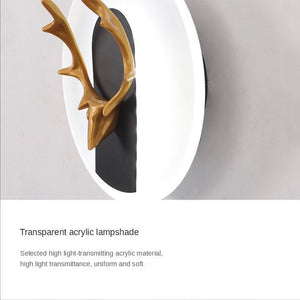 Wall Lamps Modern Nordic Creative Antler Background Sconce Wall Lights