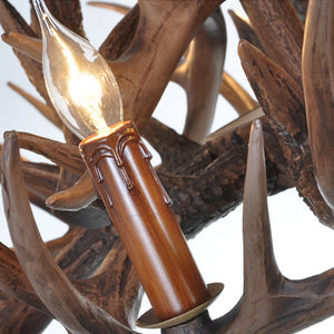 Chandelier American Country Antler Pendant Lights Candle Antler Lighting Antler LOFT Resin Deer Horn Chandeliers