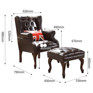 Chesterfield Chair Leather Home Furniture Tiger Chair Living Room High Back Armchair Chesterfield Chairs