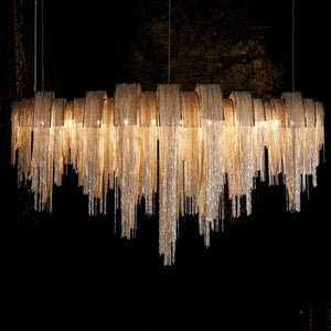 Chandelier LED Aluminum Fixtures Light Gold/Silver Living Room Decorative Light Chandeliers 