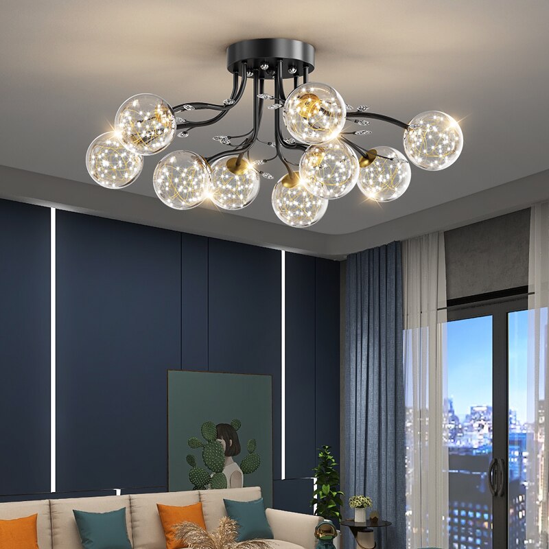 Ruin tusind nød Chandelier Nordic Glass Ball G9 Led Ceiling Lights Crystal Ceiling Lam –  TheTrendWillOut