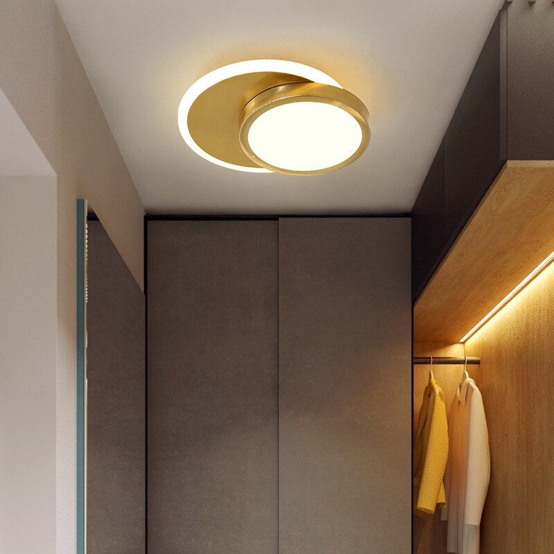 Ceiling Light Fixture Modern Nordic Led Golden Warm Corridor Indoor Ceiling Light