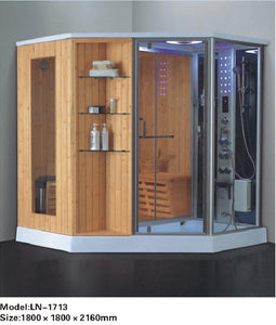 Bathroom Shower Cabin Steam Combined Shower Enclosure Computer Control Dry Wet Combination Sauna Cabins