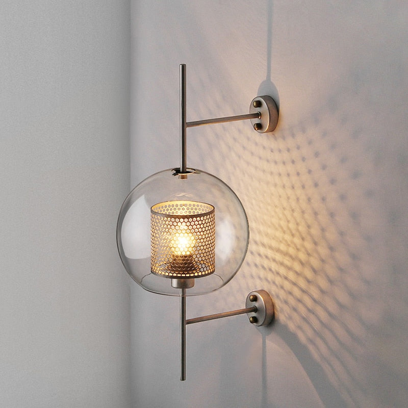 Wall Lamps Modern Glass Luminaire Sconce Bedsidel Golden Ball Wall Lights