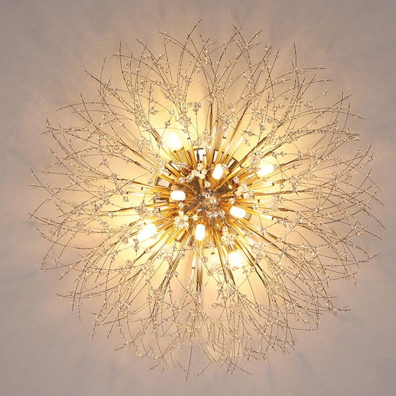 Ceiling Lights Dandelion Crystal Creative Starburst Chandeliers