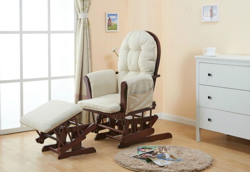 Rocking Chair Moden Designer Chaise Lounge Leather Leisure Wooden Schaukelstühl Wingchairs
