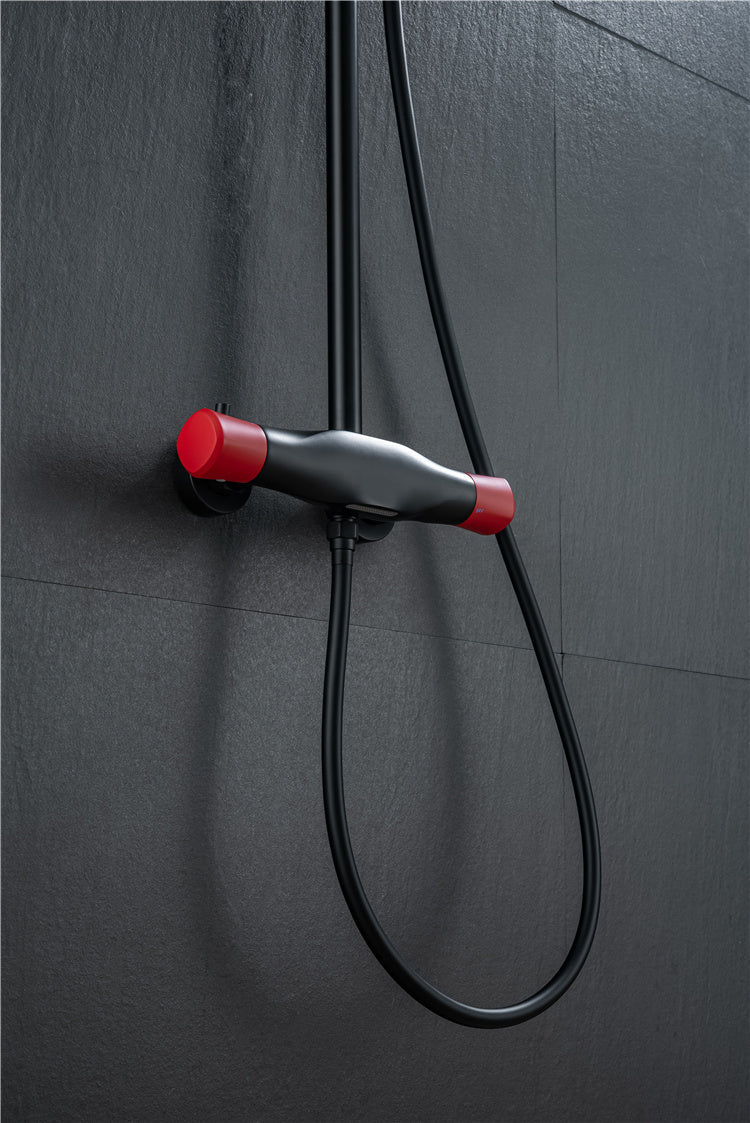 Duschsäule mit Aufputz-Thermostat - Duschkopf und Handbrause Set//Shower Set