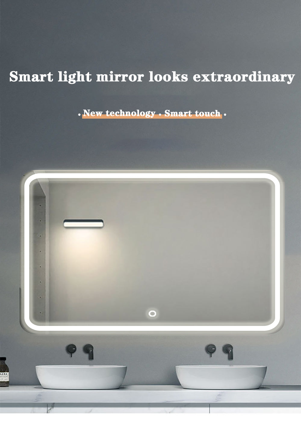 Smart Mirror LED Badezimmerspiegel High Quality Refection Two Color LED Bathroom Mirror