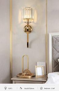 Wall Lamp Luxury Copper Indoor Wall Light Nordic Glas Sconce Aisle Lamp