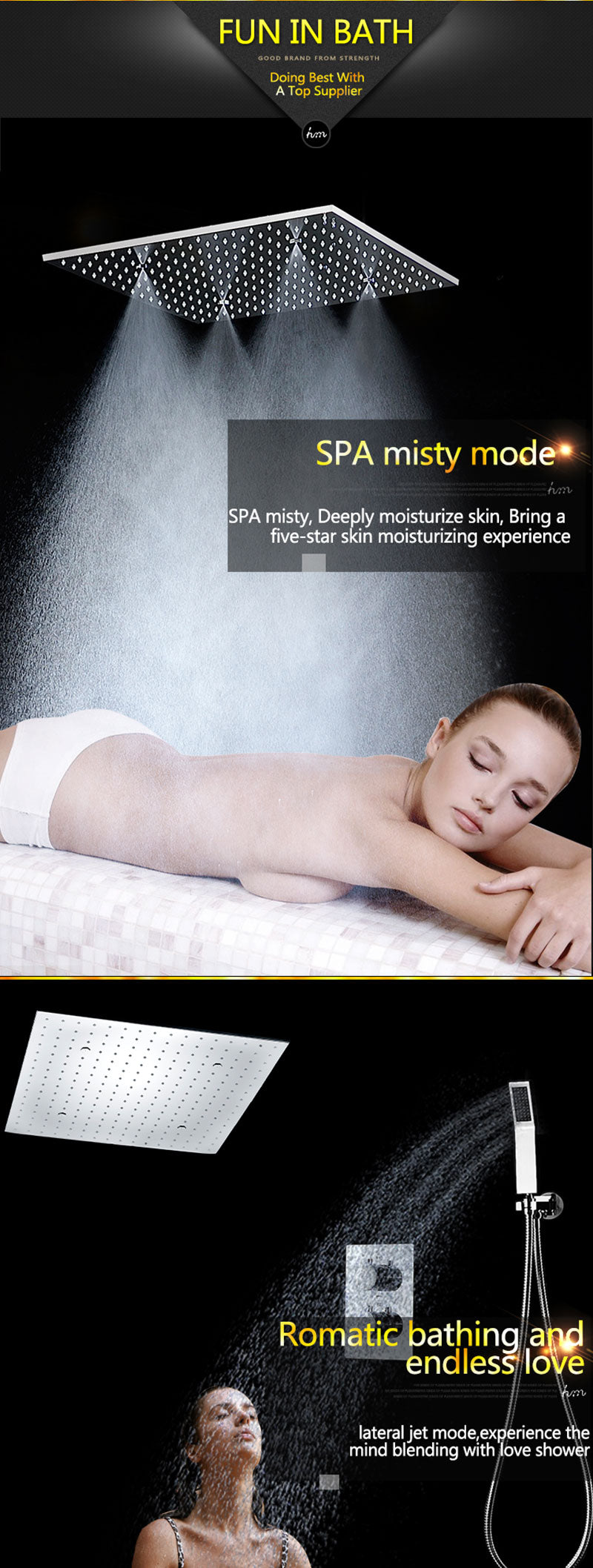 Shower Systems LED Shower Faucet Duscharmatur Sanitärkeramik LED Duschkopf Temperatur mit Licht