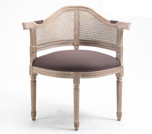 Dining Chair Antique Rattan Back Solid Wood Esszimmerstuhl Leisure Chairs