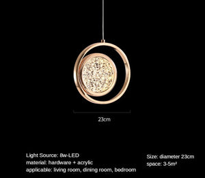 Pendant Light Nordic Led Ring Modern Hanging Pendant Lights