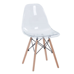 Ghost Chairs Transparent Modern Event Crystal Solid Wood Ghost Chairs