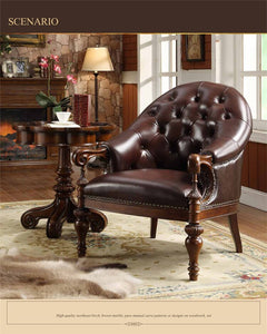 Chesterfield Chair Leather Single Sessel Lobby Chairs Living Room High Back Sesselset
