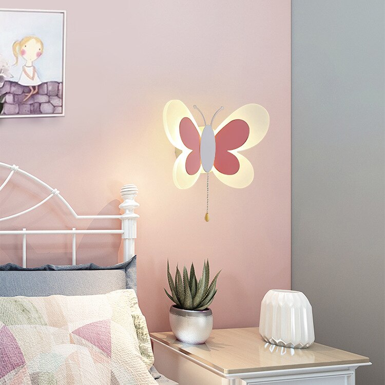 Wall Lamps Modern LED Sconce Nordic Cartoon Butterfly Kids Wall Lights