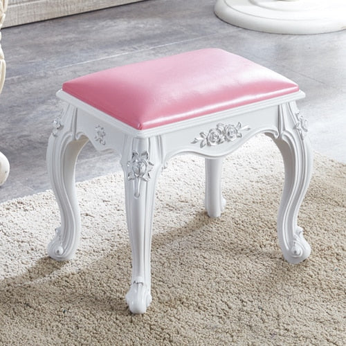 Stools European Style Living Room Hocker Small Square Soft Ottomans Stools Chairs