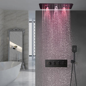Shower Systems Duschsystem 20 Zoll Quadrat LED Licht Shower System