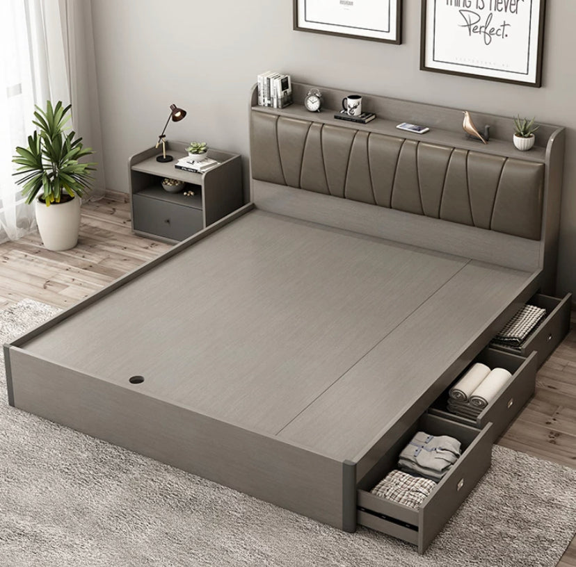 Double Beds Space Saving Bedroom Furniture Double Tatami Led Bett Designs Frame Luxurious Storage Beds