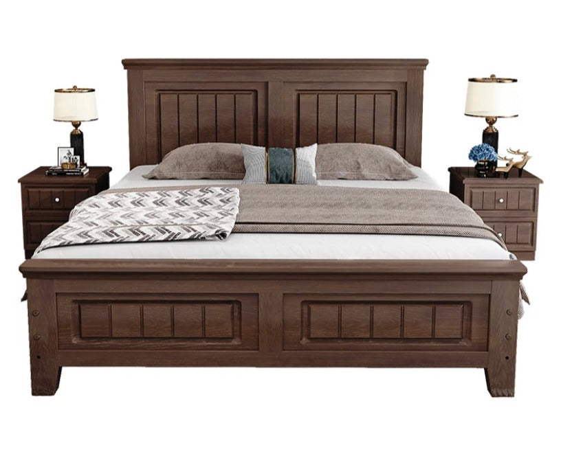 Double Beds Set Modern Wood Bed Solid Wood Schlafzimmer Bett Set 