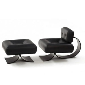Nordic Creative Metal Fishtail Body Leisure Design Leather Beanbag Chair