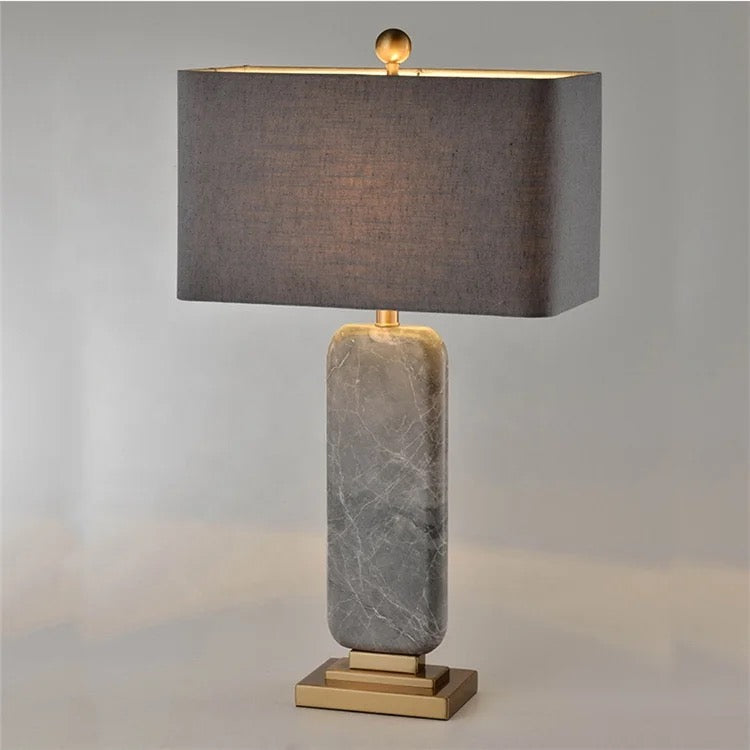 Table Lamp Art Antique Concrete Stone Base Lighting Desk Lamps