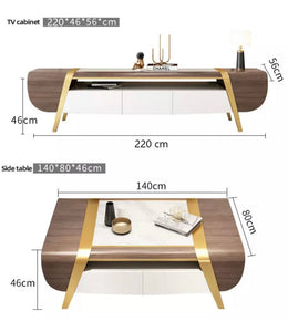 Modern Living Room Furniture TV Stand Wooden TV Lowboards Gold Luxury Fernsehtisch