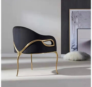 Dining Room Chairs Design Leather Velvet Gold Metal Luxury Dining Chairs