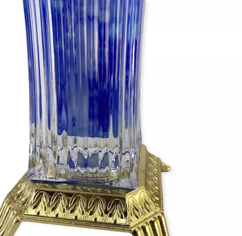 Luxury Decorative Art Classic Olympus Flower Glass Vase Gold Hand Made OEM Vase