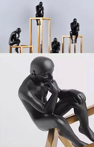 Black Statues Ornaments Modern Luxury Decorative Art
