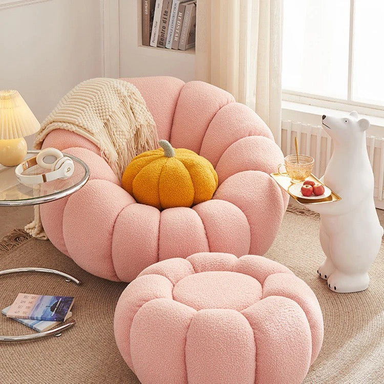 Luxury Pumpkin Sofa Single Comfort Level Summer Chair & Sofa Cushions