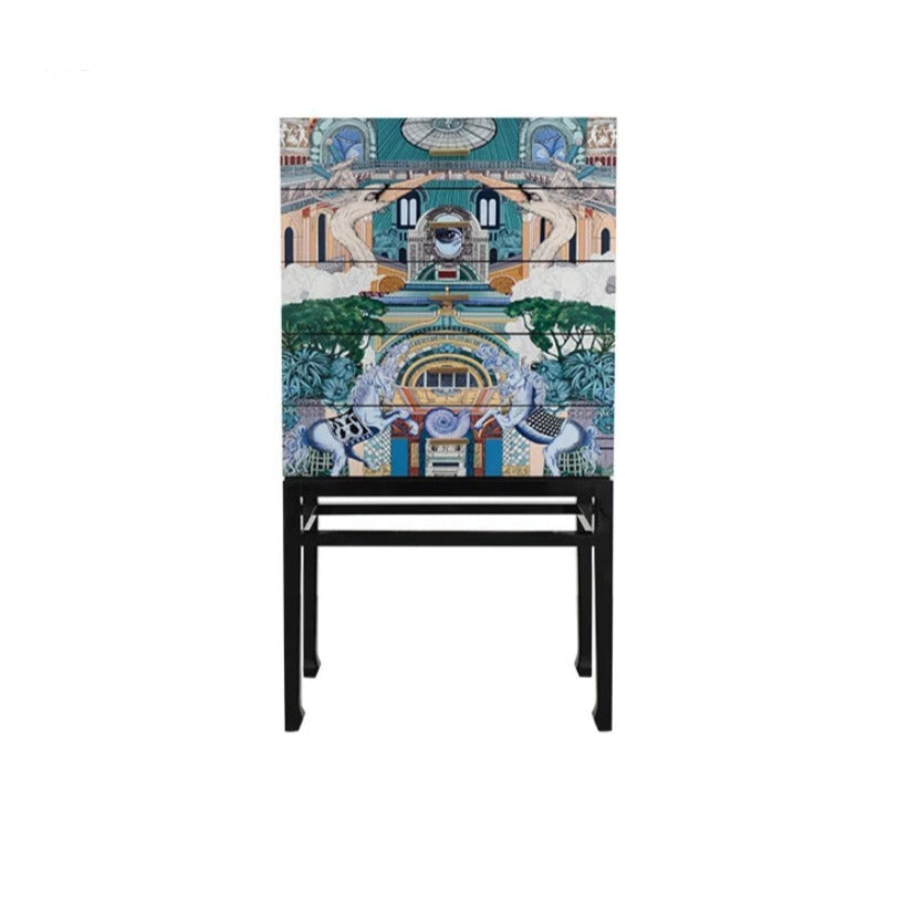 Luxury Cabinets Hand-painted Wooden Decorative Cabinet Luxusschränke Wooden Cabinets