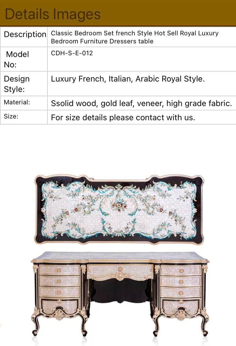 Baroque Style Luxury Furniture French Royal Bedroom Furniture Dressers Set