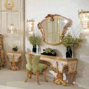 Luxury Antique Baroque Furniture Bedroom Set Handmade Dresser Set Schminktisch