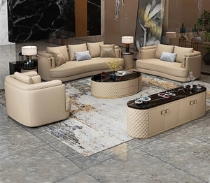 3+2+1 Seater Sofa Set Luxury Chesterfield Style Italian Design Curved Living Room Modular Sofas
