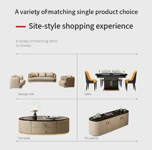 3+2+1 Seater Sofa Set Luxury Chesterfield Style Italian Design Curved Living Room Modular Sofas