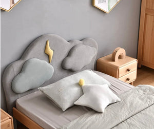 Kids Bed Nordic Style Space Saver Log Color Kids Bedroom Furniture Solid Wood Children Bed