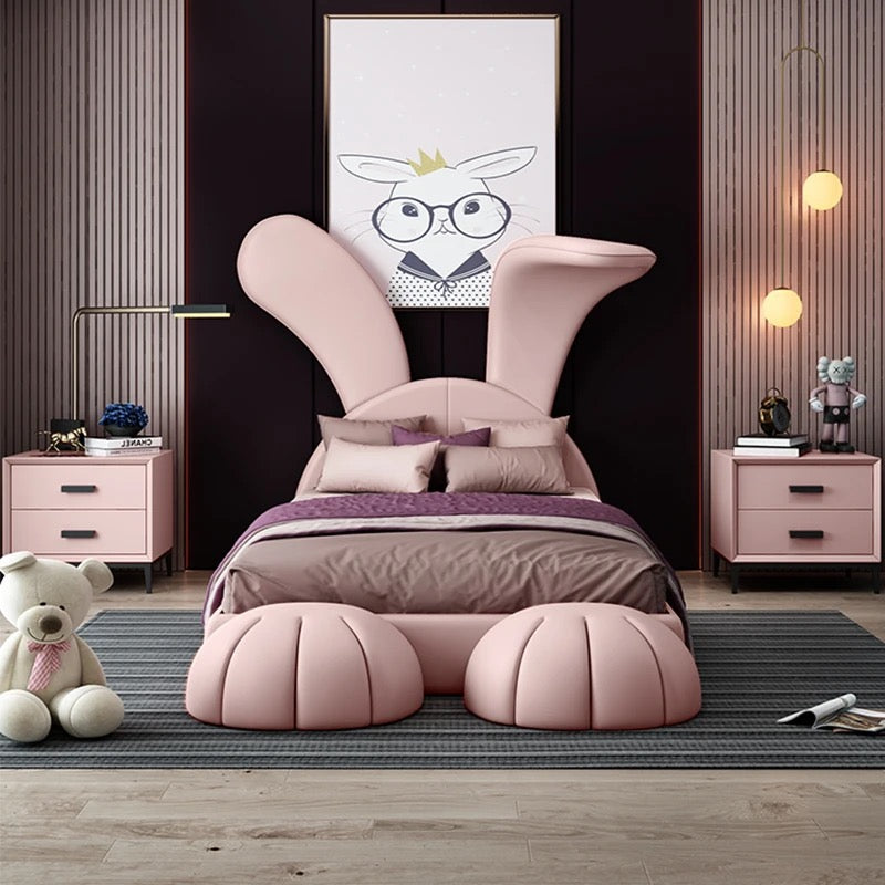 Kids Bedroom Bed High Quality Leather Cute Children's Bedroom Bed Set