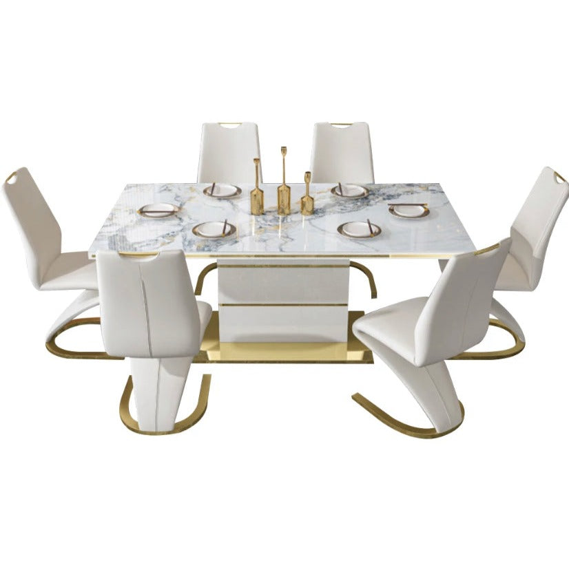 Dining Table Luxury Mermaid Bright Slate Esstisch Living Room Furniture Sets