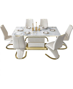 Dining Table Set Luxury Mermaid Bright Slate Esstisch Living Room Furniture Sets