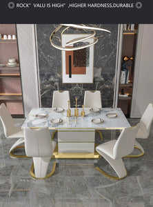 Dining Table Set Luxury Mermaid Bright Slate Esstisch Living Room Furniture Sets